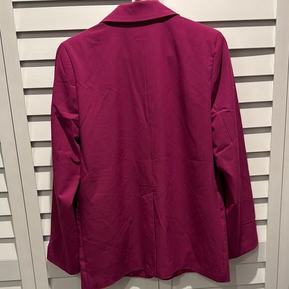 Band of the Free NWT lined Vibrant Pink Oversized Blazer with shoulder Pads. - Picture 4 of 9